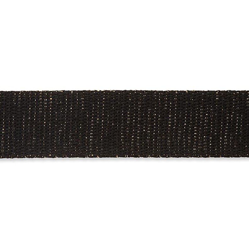 Väskband/bältesband [ 30 mm ] – svart/guld,  image number 2