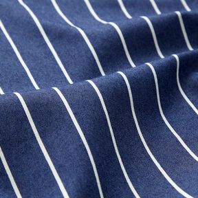 Chambray ränder – marinblått/yllevit, 