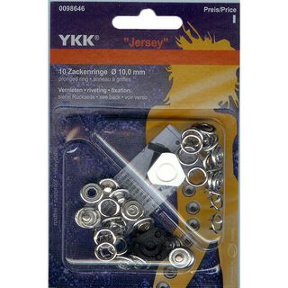 Sy-fri tryckknapp Jersey 8 – silver | YKK, 