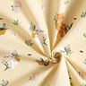 Bomullspoplin Djur som plockar blommor – vaniljgul,  thumbnail number 3