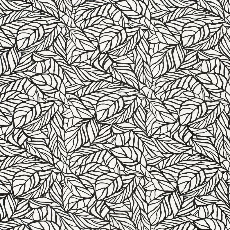 Viskos-linne-mix Lövverk – yllevit/svart,  image number 1