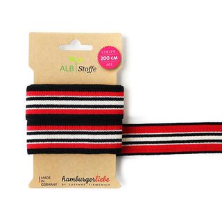 Band av ekologisk jacquard STRIPE ME college  [200 CM | 3,5 CM]  | Albstoffe | Hamburger Liebe, 