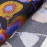 Viskostyg Cupro akvarellblommor – svart/blålila,  thumbnail number 4