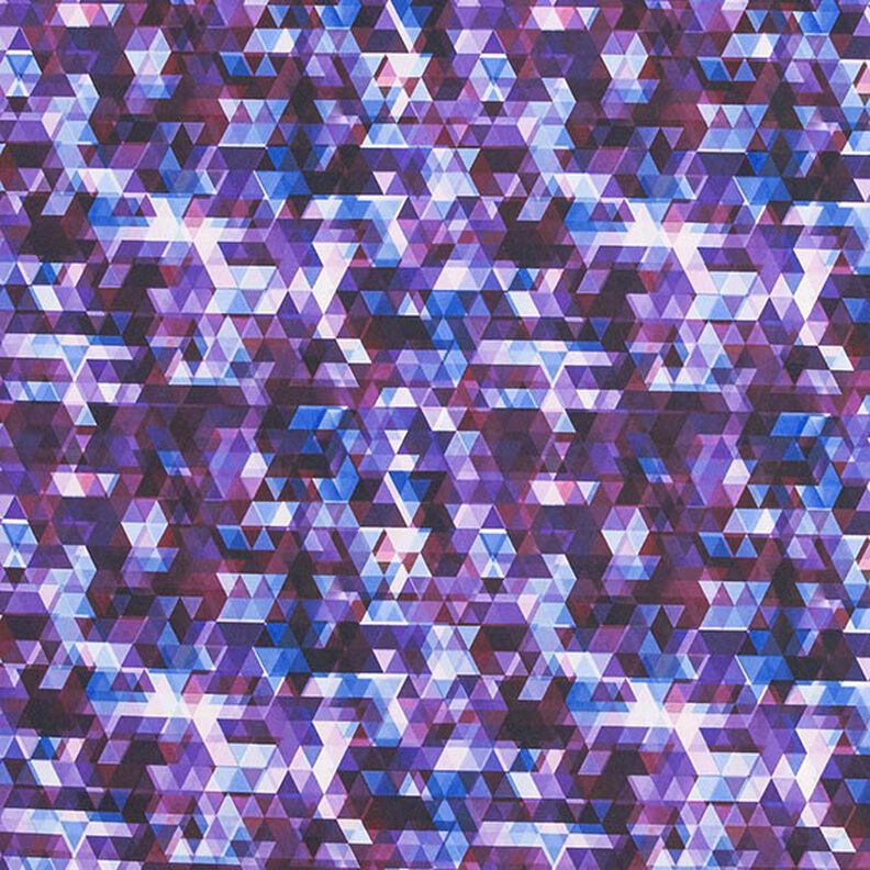 Softshell färgglada trianglar Digitaltryck – druva,  image number 1