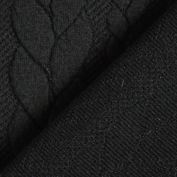 Jerseyjacquard Cloqué Flätat mönster – svart,  image number 4