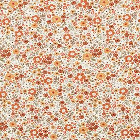 Bomullsjersey blomsterhav höst – yllevit,  Bomullsjersey blomsterhav höst – yllevit,