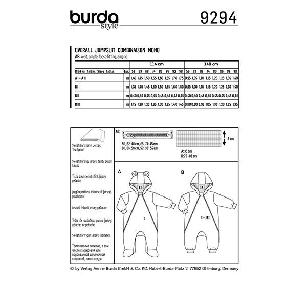 Overall, Burda 9294 | 56-98, image number 11