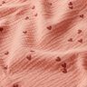 Muslin/Dubbel-krinkelväv spridda hjärtan – mörk gammelrosa/burgunder,  thumbnail number 2