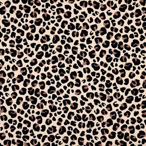French Terry Sommarsweat litet leopardmönster Digitaltryck | Poppy Fabrics – ljusbeige/ljusbrun, 