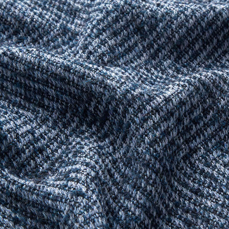 Kapptyg ullmix sicksack-mönster – marinblått,  image number 2