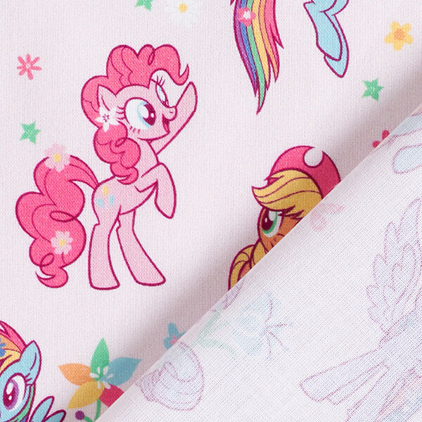 Bomullspoplin Licenstyg My litte Pony i trädgården | Hasbro – rose,  image number 4