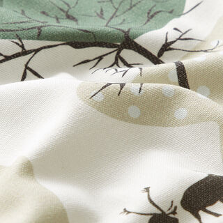 ARVIDSSONS TEXTIL – Dekorationstyg Halvpanama Norrland – vit/grön, 