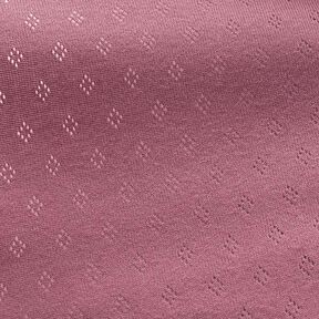 Finstickad jersey med hålmönster – pastellviolett, 