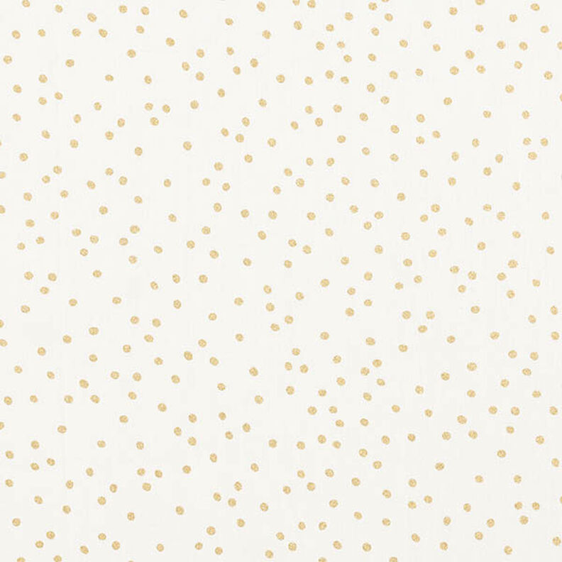 Bomullstyg Poplin fina prickar – yllevit/guld, image number 1