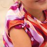 Bomullssatin Retrovågor | Poppy Fabrics – purpur/brandgul,  thumbnail number 7