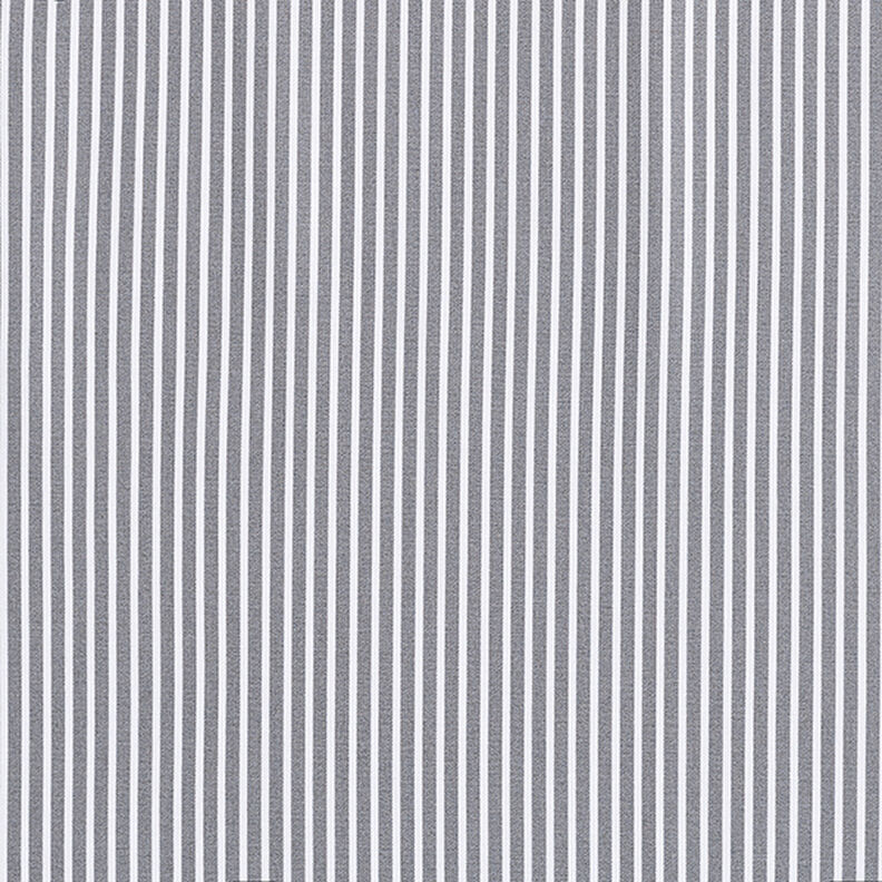 Bomullspoplin Ränder – grått/vit, image number 1