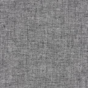 Linne-bomulls-mix Fiskbensmönster – svart, 