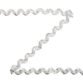 Sicksackband Lurex [12 mm] - silver, 