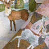 Dekorationstyg Gobeläng Vinterlandskap – elfenbensvit/ljus turkos,  thumbnail number 4