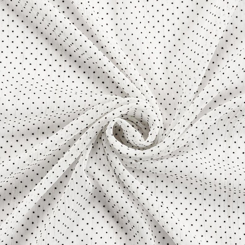 chiffong glitterränder och prickar – vit,  image number 3