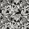 Viskosjersey Abstrakta blommor – svart/elfenbensvit,  thumbnail number 1