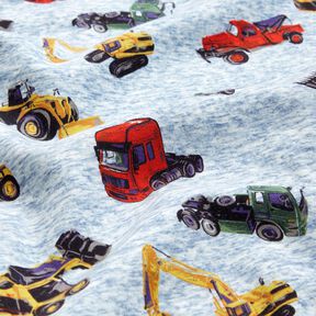 Alpfleece lastbilar och grävmaskiner – jeansblå/grå, 