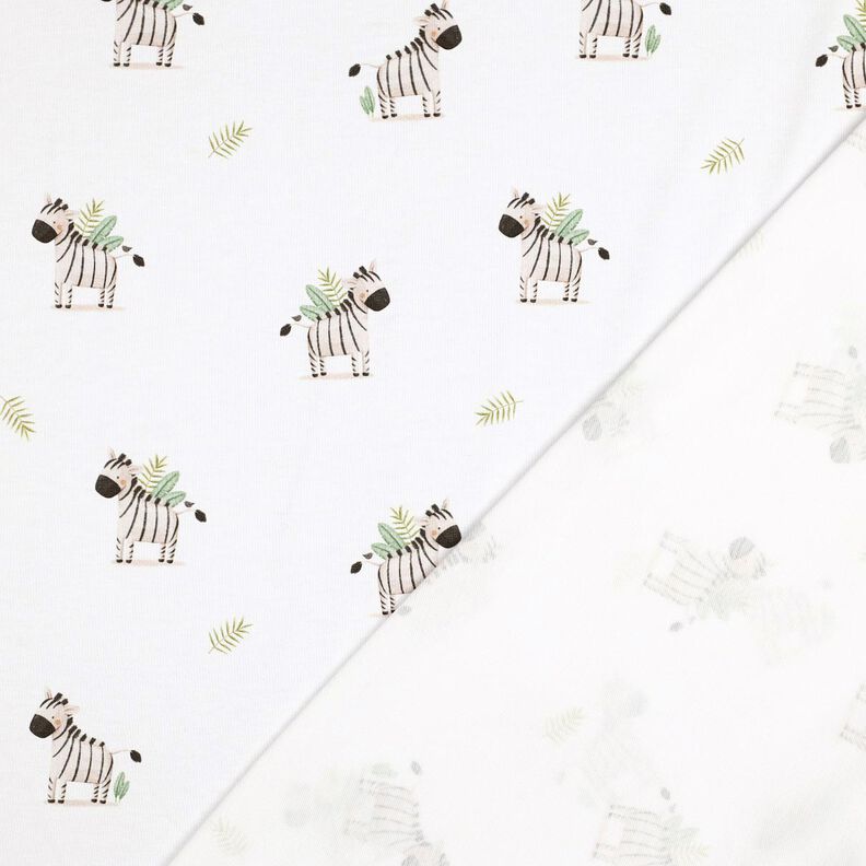 GOTS Bomullsjersey zebror i stäppen Digitaltryck | Poppy Fabrics – vit/svart,  image number 3