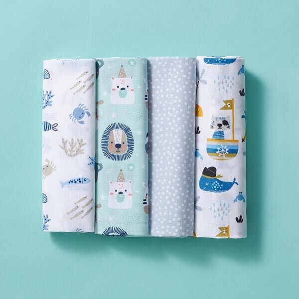 Tygpaket Poplin baby – blå, image number 2