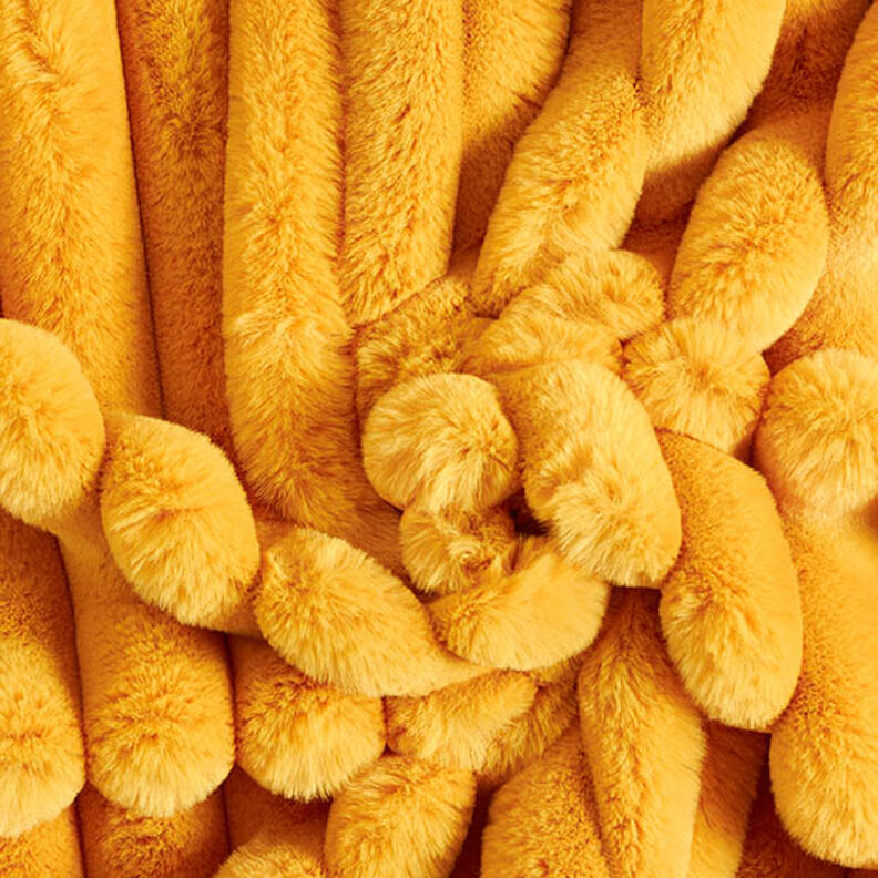Stoppningstyg mysigt stickat – currygul, image number 1