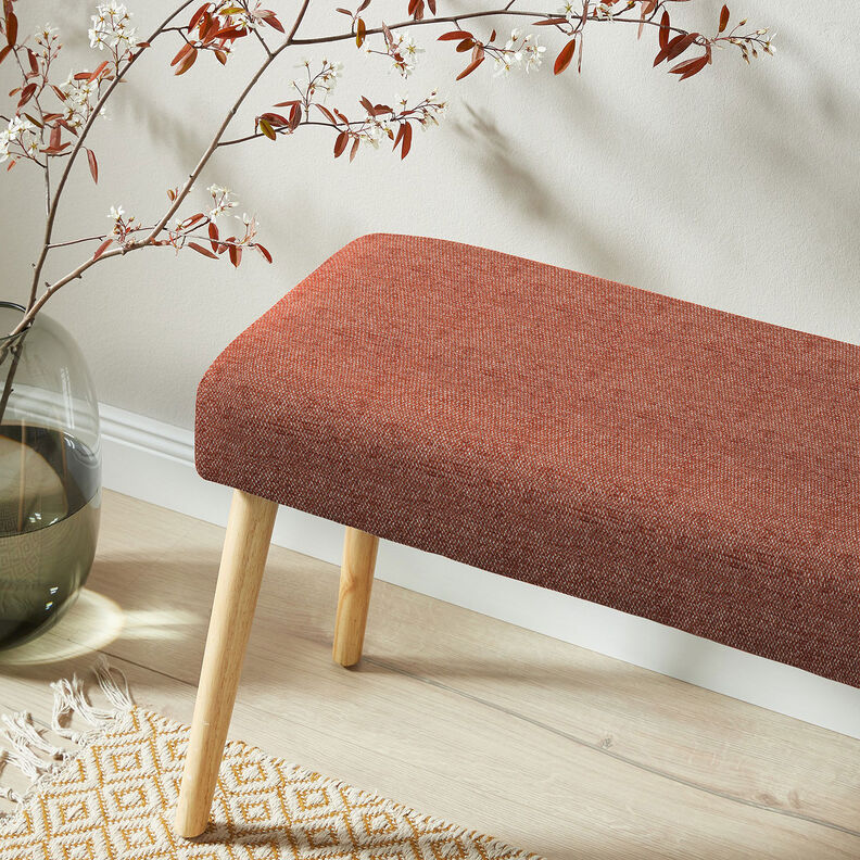 Stoppningstyg Chenille Melange – terracotta/silvergrå,  image number 7