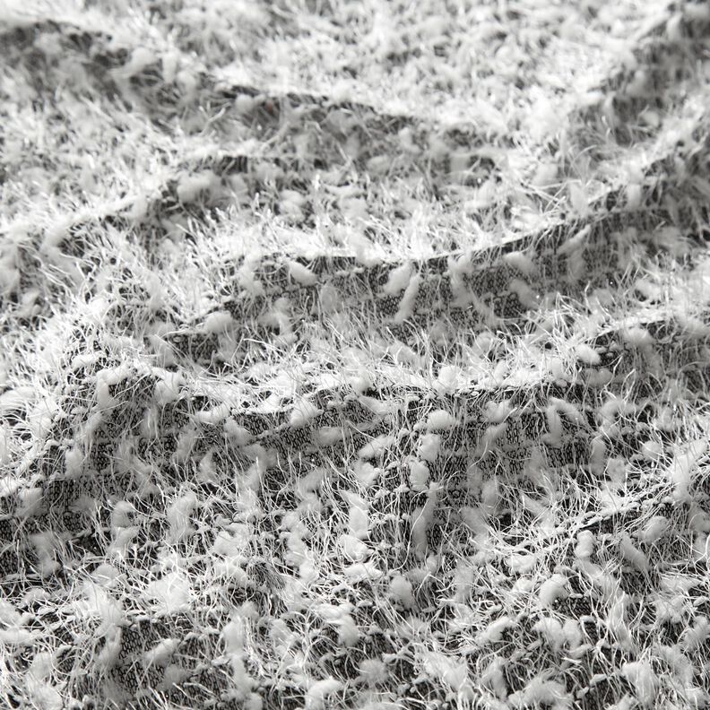 Stickat tyg effektgarn – svart/vit, image number 2