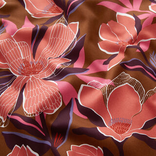 bomullssatin magnolior | Nerida Hansen – mellanbrunt, 