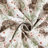 Bomullstyg Kretong katter på blomsterängen – silvergrå,  thumbnail number 3