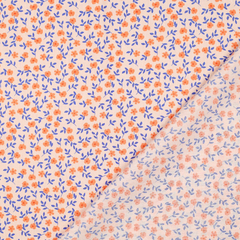 GOTS Bomullspoplin Spridda blommor | Poppy Fabrics – natur/persikofärgad, image number 5