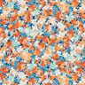 Viskostyg Spräckliga blommor – terracotta/blå,  thumbnail number 1
