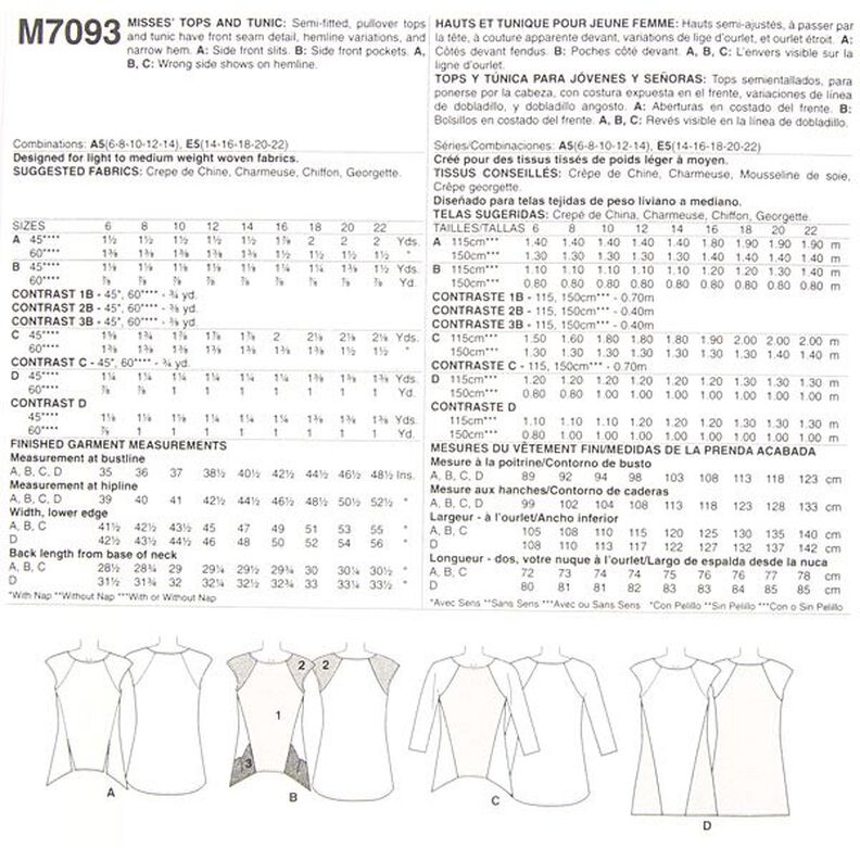 Toppar|Tunika, McCalls 7093 | 32 - 48,  image number 11