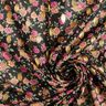 repe-chiffong blommor och guldprickar – svart,  thumbnail number 3