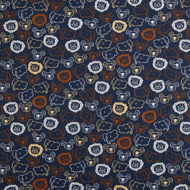 Bomullspoplin Djuransikten | Poppy Fabrics – blågrått,  image number 1