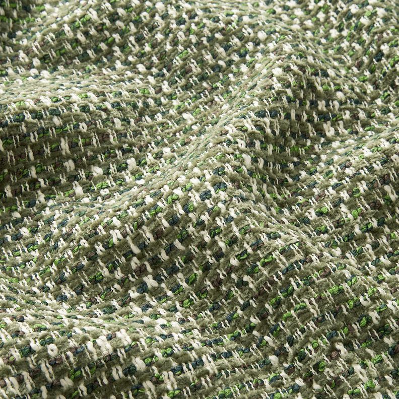 Stoppningstyg färgglad bouclé-look – mörk furu/kräm,  image number 2