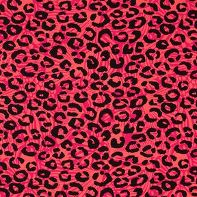 French Terry Sommarsweat lejon och blommor – pink/brandgul, 