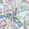 French Terry Sommarsweat Byggplatsfordon | Poppy Fabrics – babyblått/marinblått,  thumbnail number 3