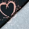 Bomullsjersey Guldspräckliga hjärtan | Glitzerpüppi – svartblå/mörk gammelrosa,  thumbnail number 4