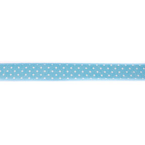 Vävt band Chambray prickar – ljus turkos, 