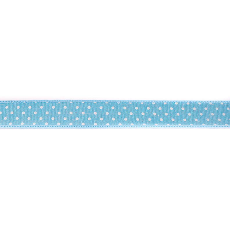 Vävt band Chambray prickar – ljus turkos,  image number 1