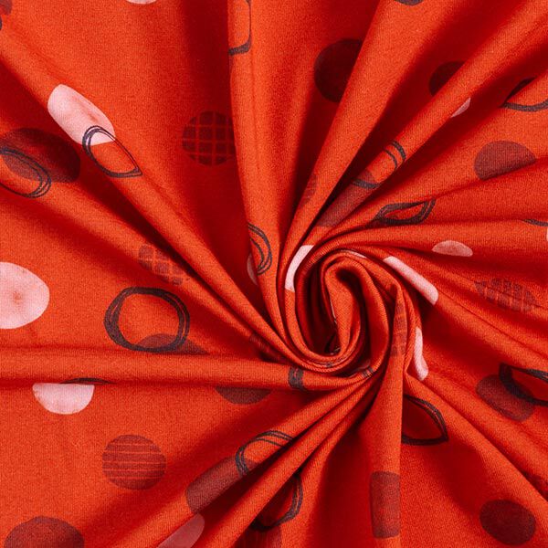 GOTS Bomullsjersey Prickar | Tula – terracotta, image number 3