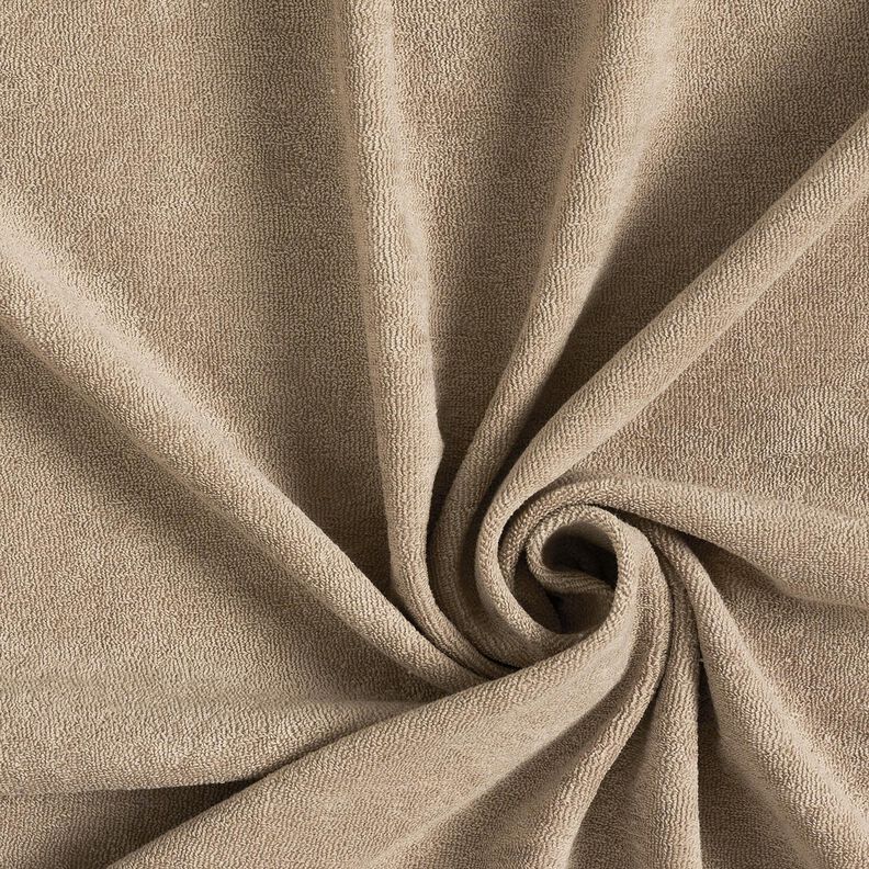 Frottétyg Stretch Enfärgat – beige, image number 1