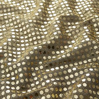 Paljettyg Stor métalliquea prickar – guld metallisk, 