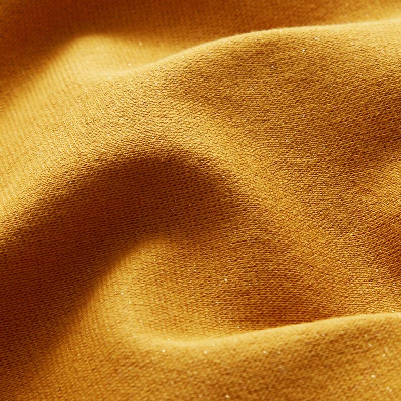 Glittermuddar rörformigt tyg – currygul/guldmetallic, image number 2