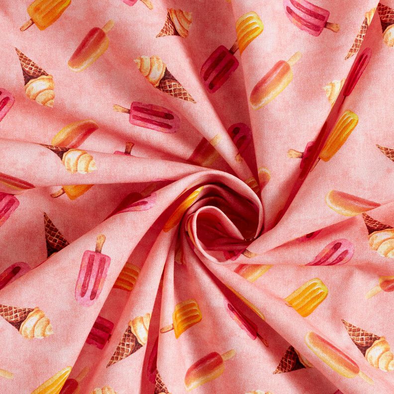Bomullspoplin isglass Digitaltryck – gammalt rosa,  image number 3