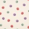 Bomullsflanell smilies | Poppy Fabrics – elfenbensvit/gammalrosa,  thumbnail number 1